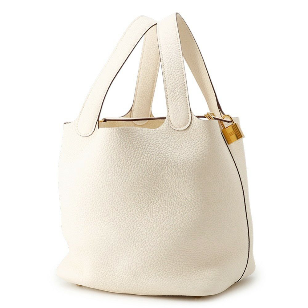 エルメス ハンドバッグ ピコタンロックMM ナタ/ゴールド金具 トリヨンクレマンス B刻印