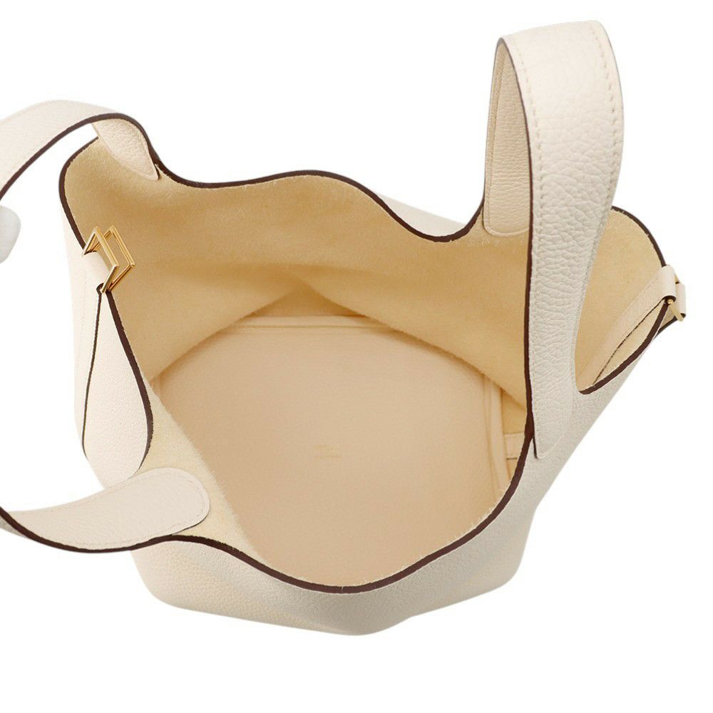 エルメス ハンドバッグ ピコタンロックMM ナタ/ゴールド金具 トリヨンクレマンス B刻印