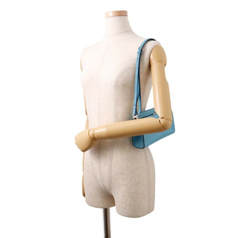 エルメス ショルダーバッグ クリックH 21 ブルージーン/シルバー金具 エバーグレイン D刻印