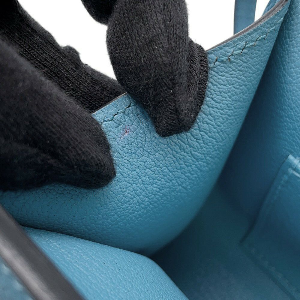 エルメス ショルダーバッグ クリックH 21 ブルージーン/シルバー金具 エバーグレイン D刻印