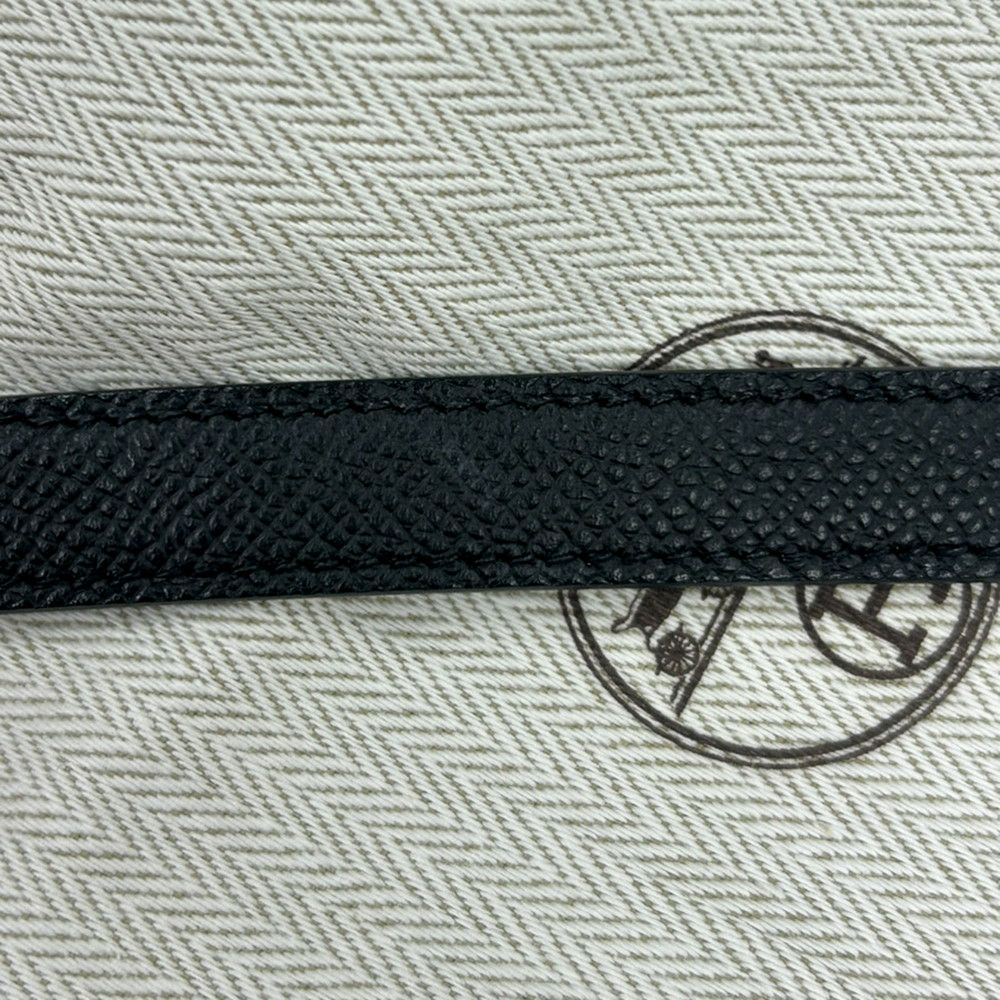 エルメス ハンドバッグ ケリー25 外縫い ブラック/シルバー金具 エプソン W刻印 ２wayショルダー 黒