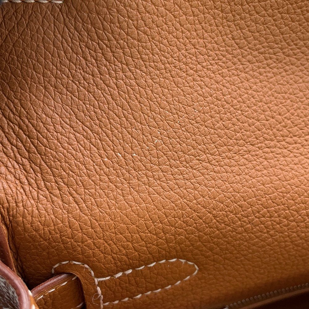 エルメス ハンドバッグ ケリー28 内縫い ゴールド/シルバー金具 トゴ Z刻印 ２wayショルダー