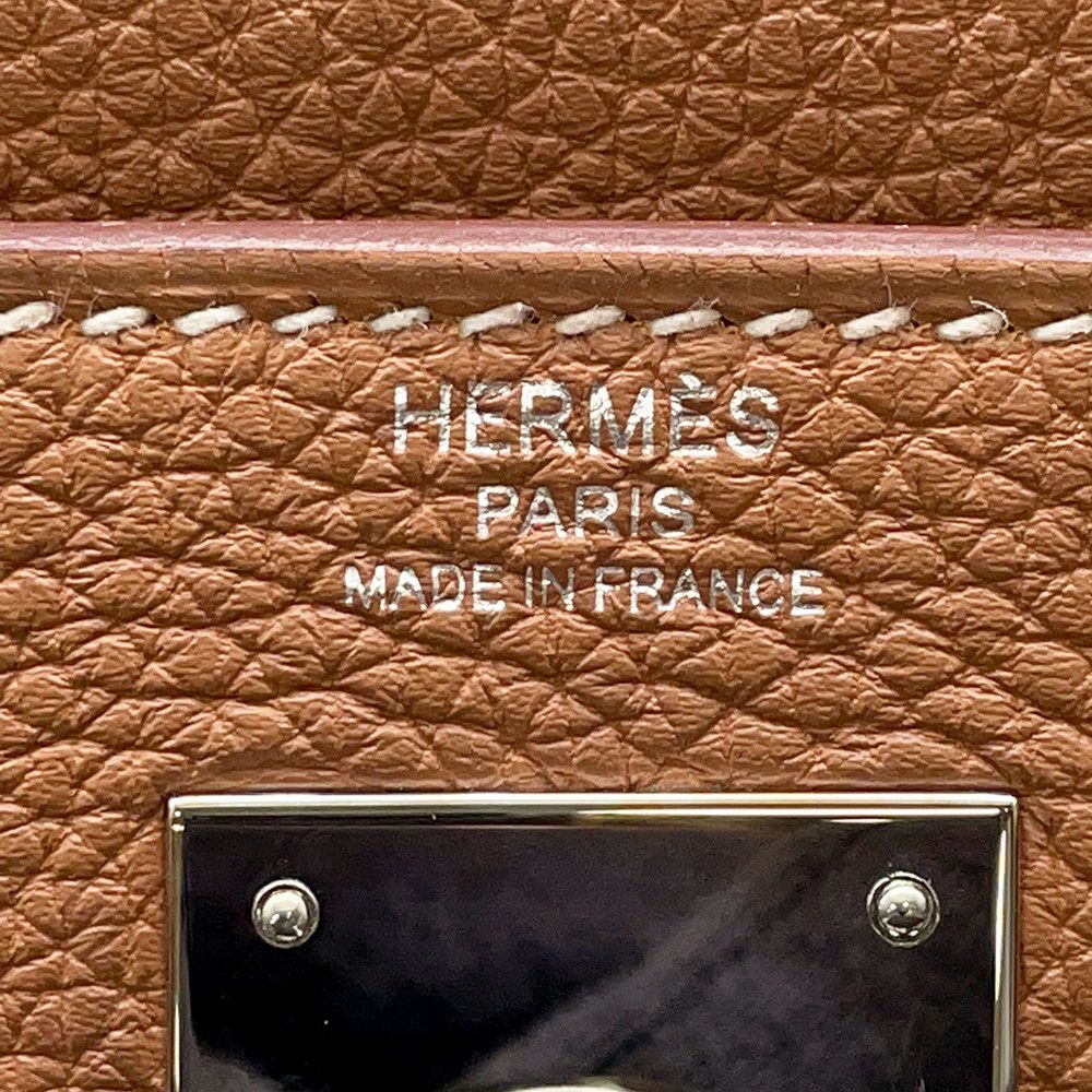 エルメス ハンドバッグ ケリー28 内縫い ゴールド/シルバー金具 トゴ Z刻印 ２wayショルダー