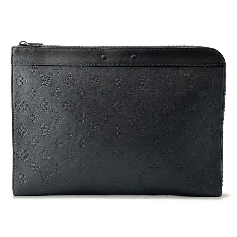 ルイヴィトン クラッチバッグモノグラム・シャドウ ポシェット・ジュール M82080 LOUIS VUITTON ブラック 黒