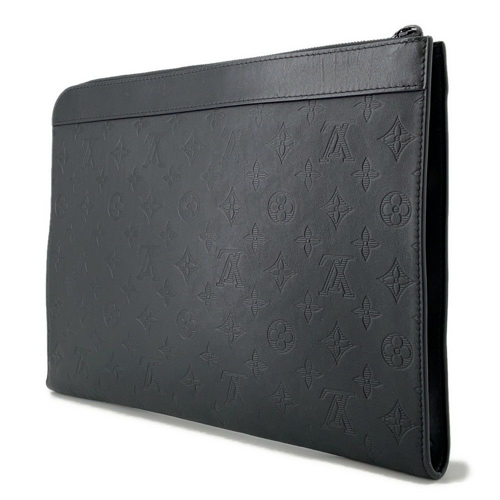 ルイヴィトン クラッチバッグモノグラム・シャドウ ポシェット・ジュール M82080 LOUIS VUITTON ブラック 黒