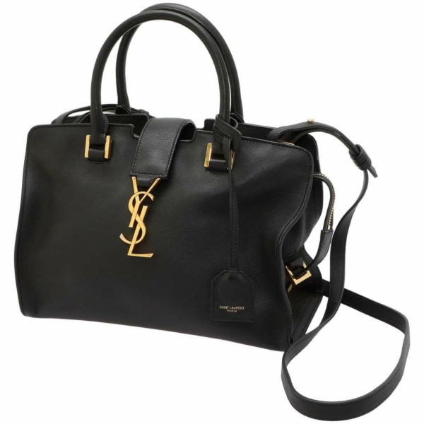 サンローランパリ ハンドバッグ ベイビーカバス 424868 SAINT LAURENT PARIS YSL 黒 安心保証 |  中古・新品ブランド販売ギャラリーレア公式通販