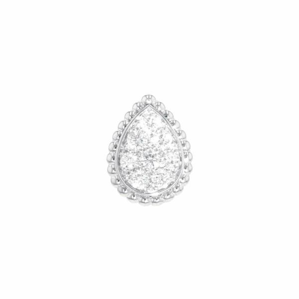 ブシュロン ピアス セルパンボエム 2モチーフ シングル スタッズイヤリング アクアプレーズ 1P 1.53ct ダイヤ 8P 計0.16ct K18WG