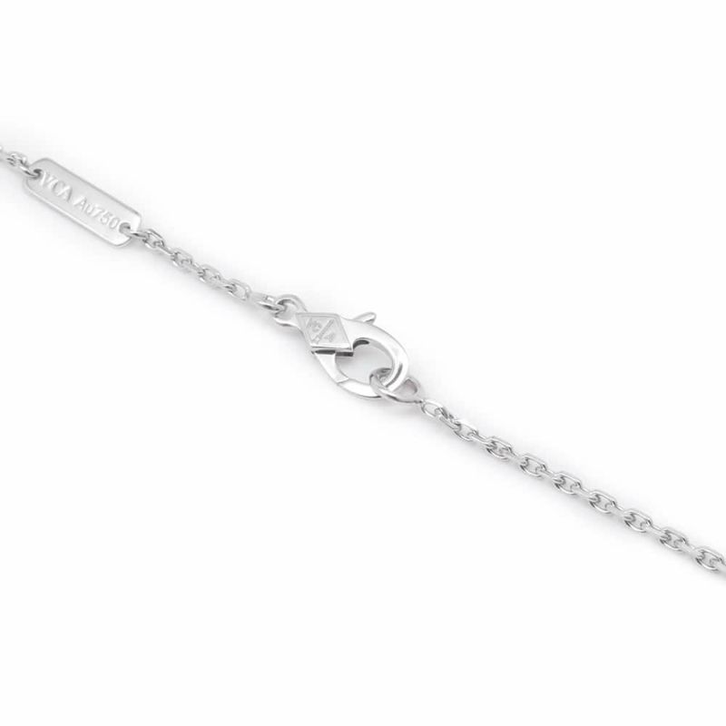 ヴァンクリーフ&アーペル ネックレス ヴィンテージ アルハンブラ ギヨシェ ダイヤ 1P K18WG VCARP6L800 2020年ホリデー限定