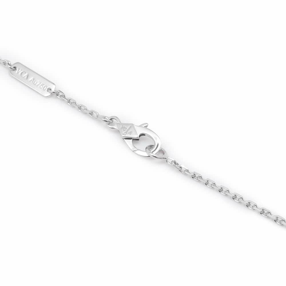 ヴァンクリーフ&アーペル ネックレス ヴィンテージ アルハンブラ ギヨシェ ダイヤ 1P K18WG VCARP6L800 2020年ホリデー限定