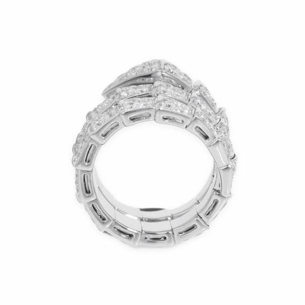 ブルガリ リング セルペンティ ヴァイパー リング ダイヤモンド 2.77ct K18WGホワイトゴールド サイズM 345226 BVLGARI 指輪