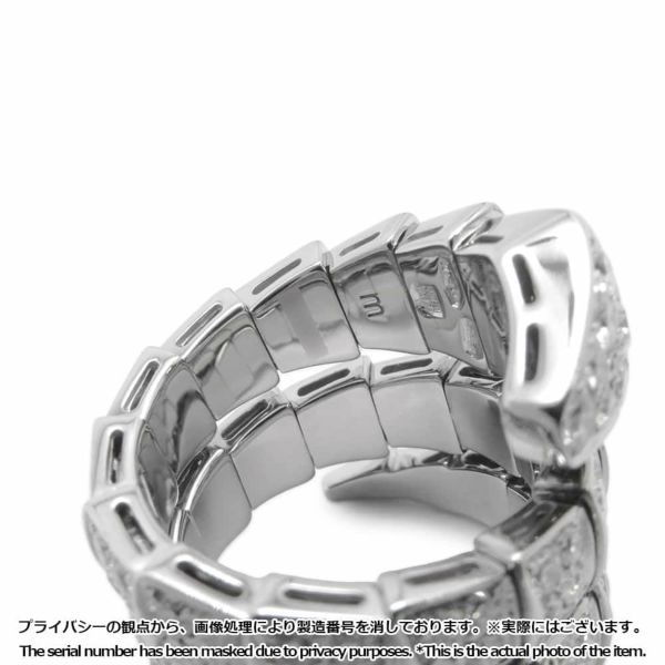 ブルガリ リング セルペンティ ヴァイパー リング ダイヤモンド 2.77ct K18WGホワイトゴールド サイズM 345226 BVLGARI 指輪