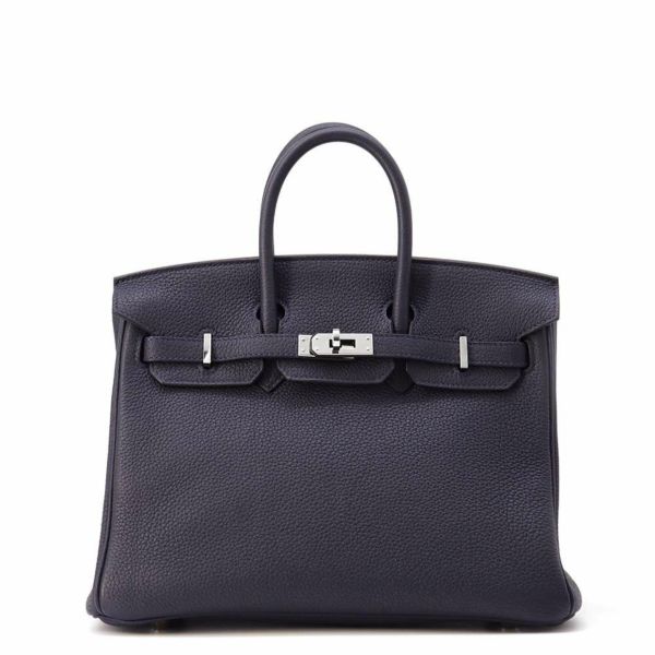 エルメス バーキン25 ブルーニュイ/シルバー金具 トゴ Z刻印 HERMES Birkin ハンドバッグ