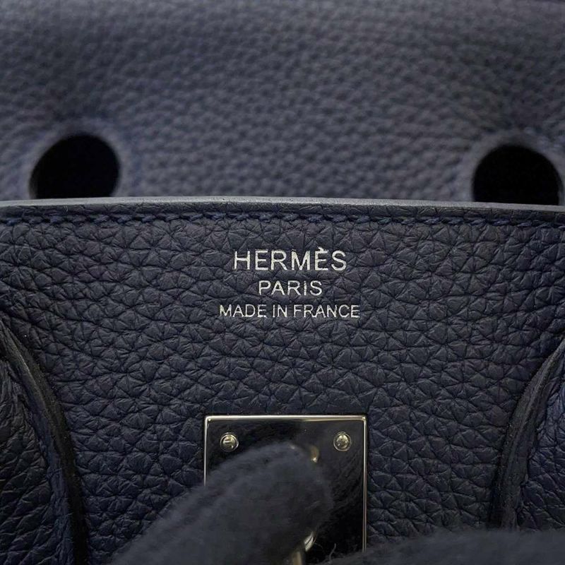 エルメス バーキン25 ブルーニュイ/シルバー金具 トゴ Z刻印 HERMES Birkin ハンドバッグ