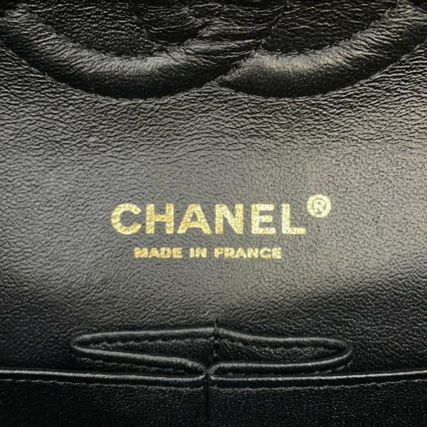 シャネル チェーンショルダーバッグ マトラッセ25 ココマーク ダブルチェーン キャビアスキン A01112 CHANEL 黒