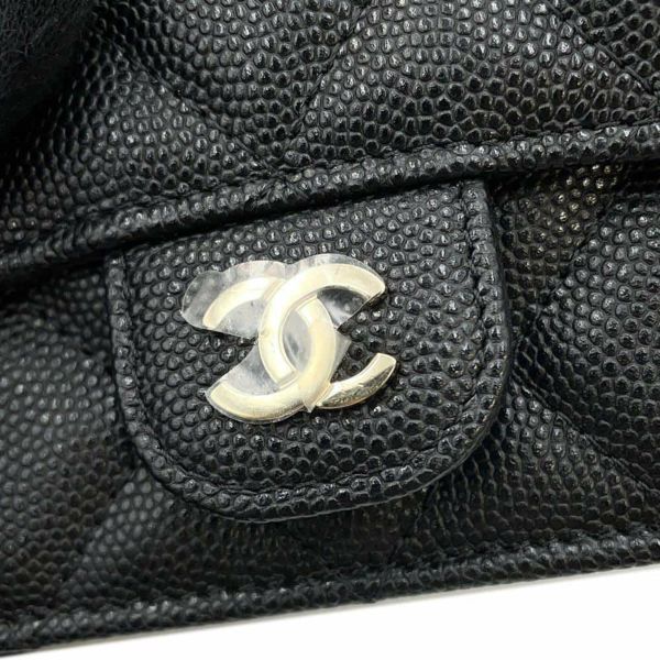 シャネル チェーンショルダーバッグ ココマーク マトラッセ キャビアスキン AP2727 CHANEL ポシェット 黒