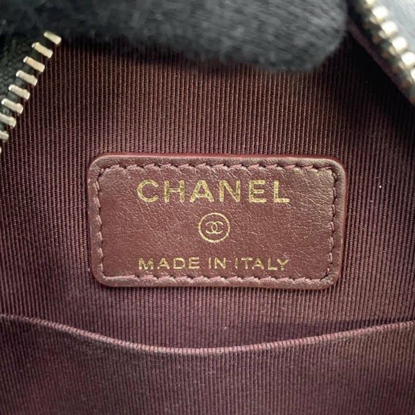 シャネル チェーンショルダーバッグ クラシック ミニ マトラッセ ココマーク キャビアスキン AP0245 CHANEL ラウンド 黒