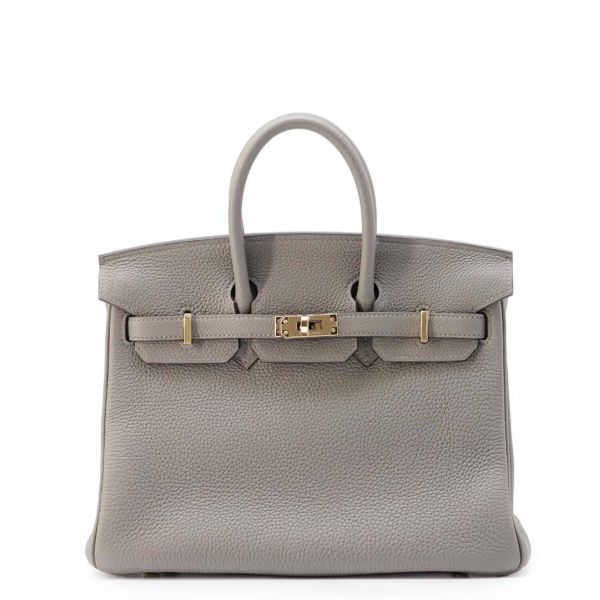 エルメス バーキン25 グリメイヤー/シャンパンゴールド金具 トゴ W刻印 HERMES Birkin ハンドバッグ