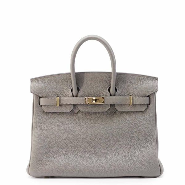 エルメス バーキン25 グリメイヤー/シャンパンゴールド金具 トゴ W刻印 HERMES Birkin ハンドバッグ