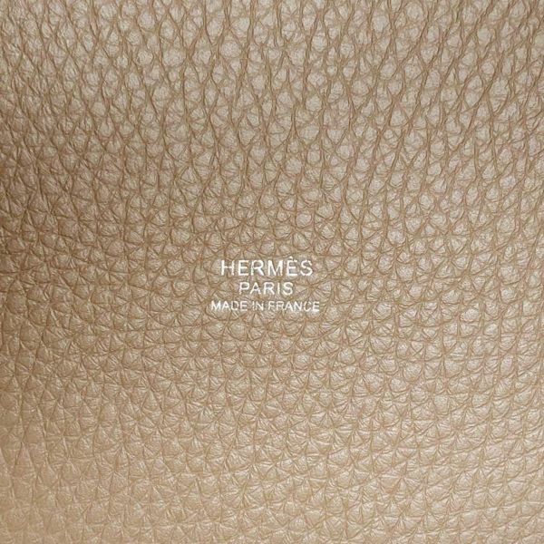 エルメス ハンドバッグ ピコタンロックPM エトゥープ/シルバー金具 トリヨンクレマンス W刻印