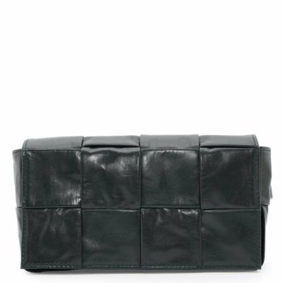 美品　 ボッテガヴェネタ　マキシイントレチャート　ウエスト　ボディバッグ　黒 ボッテガヴェネタ BOTTEGAVENETA マキシイントレチャート ボディ