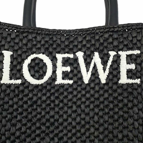 ロエベ ハンドバッグ スタンダード A5 トート ラフィア A563S30X09 LOEWE 2way 黒