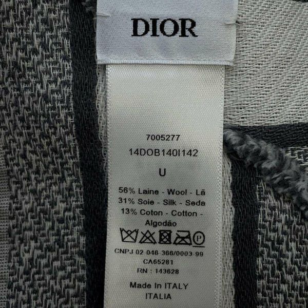 クリスチャン・ディオール ストール オブリーク フリンジエッジ 14DOB140I142 Christian Dior 大判 ショール トロッター 白