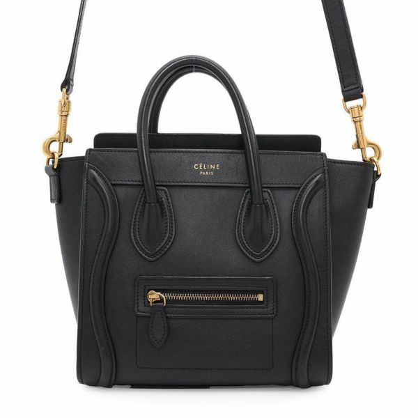 セリーヌ ハンドバッグ ラゲージ ナノショッパー 168243ZSG CELINE バッグ 2wayショルダーバッグ 黒 安心保証 |  中古・新品ブランド販売ギャラリーレア公式通販