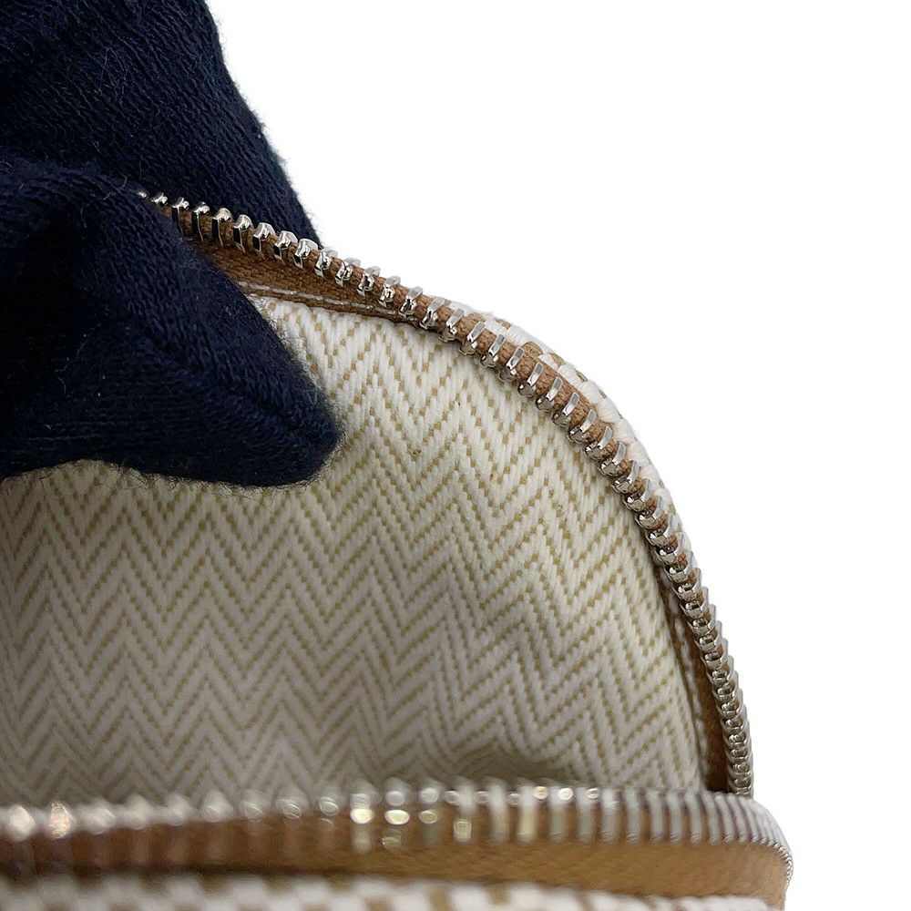 エルメス ポーチ ボリードポーチ ミニミニ カザック グレージュ/シルバー金具 コットン HERMES