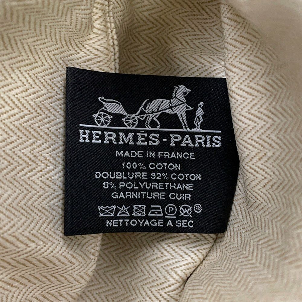 エルメス ポーチ ボリードポーチ ミニミニ カザック グレージュ/シルバー金具 コットン HERMES