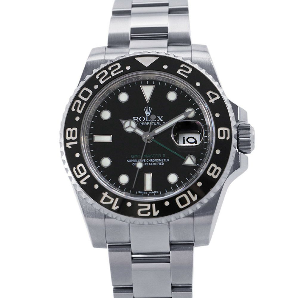 ロレックス GMTマスター2 デイト ランダムシリアル ルーレット 116710LN ROLEX 腕時計 黒文字盤