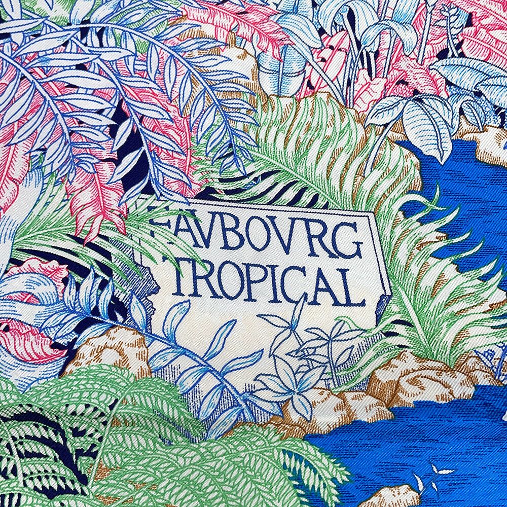エルメス スカーフ カレ90 フォーブル・トロピカル Faubourg Tropical HERMES シルク 2021春夏