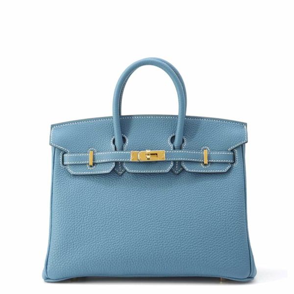 エルメス バーキン25 ニューブルージーン/ゴールド金具 トゴ W刻印 HERMES Birkin ハンドバッグ