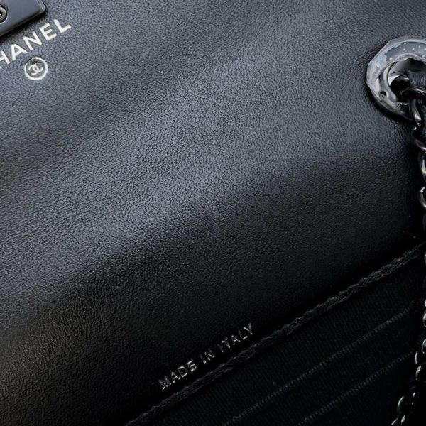 シャネル チェーンウォレット マトラッセ ココマーク ラムスキン CHANEL 黒