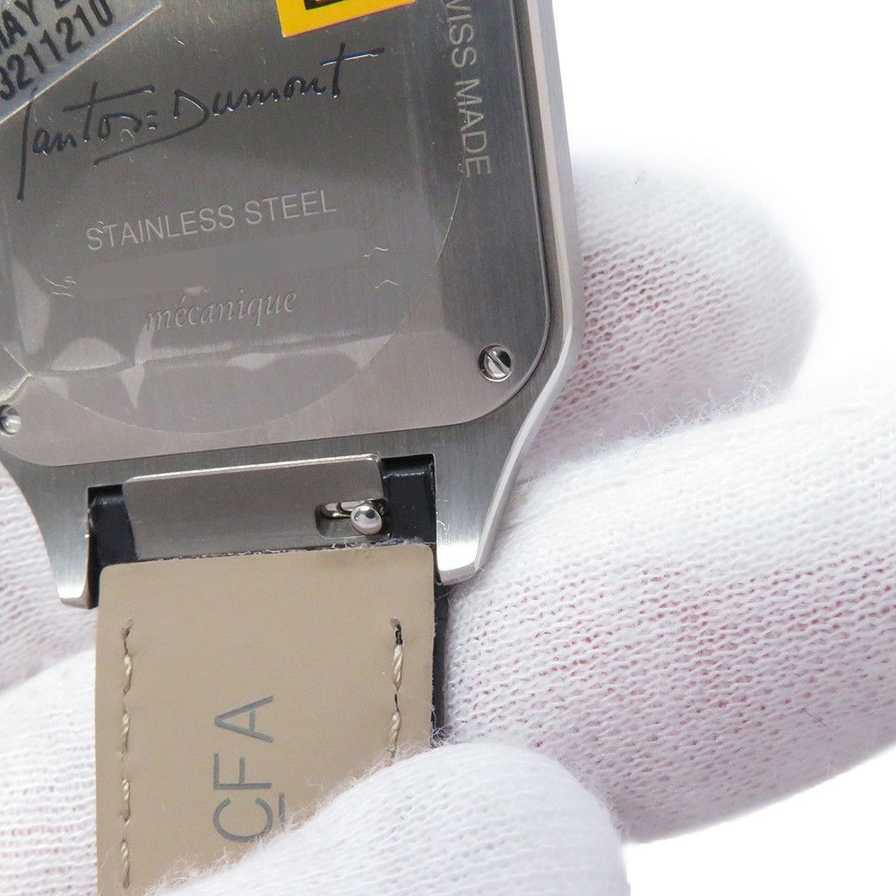 カルティエ サントス デュモン LM WSSA0046 Cartier 腕時計 黒文字盤 手巻き