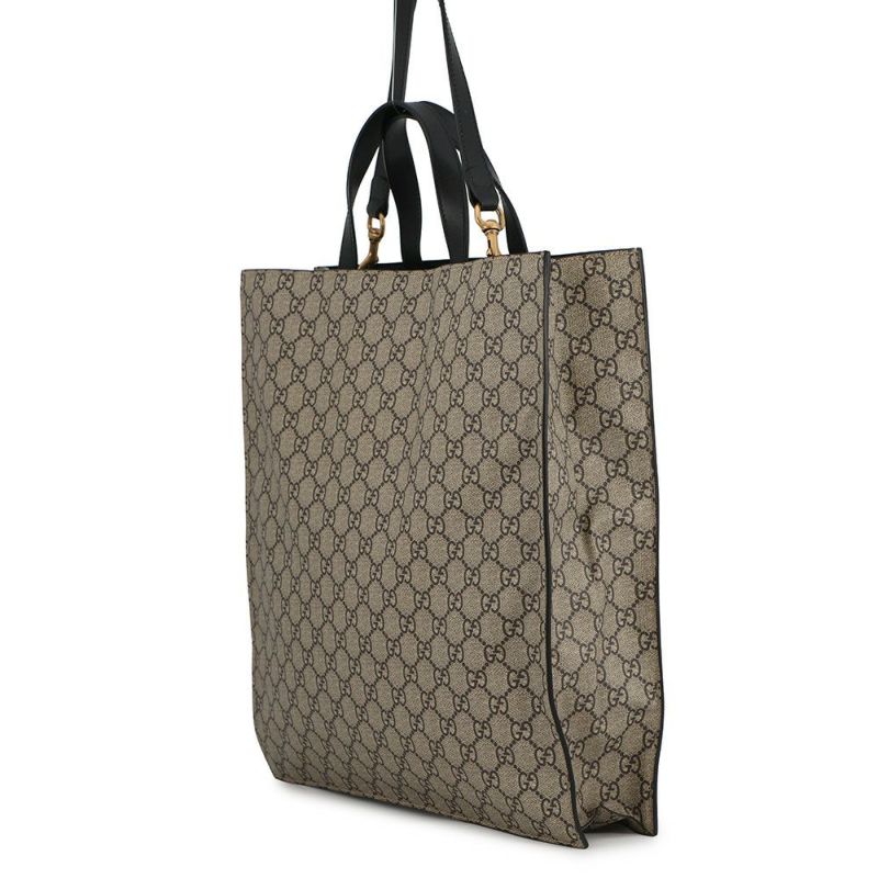 グッチ トートバッグ タイガープリント GGスプリーム 450950 GUCCI メンズ 2wayショルダー トラ 虎 黒