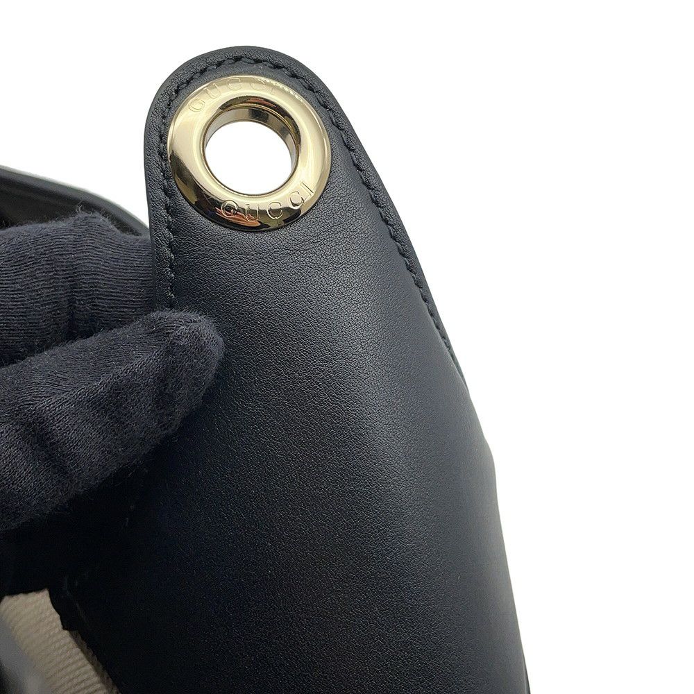 グッチ ショルダーバッグ ワンショルダーバッグ ミディアム キャンバス/レザー 815924 GUCCI トートバッグ 黒