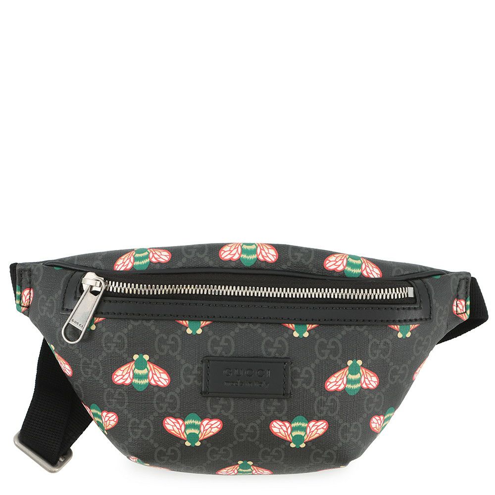 グッチ ボディバッグ ビー GGスプリーム 675181 GUCCI ウエストバッグ 黒