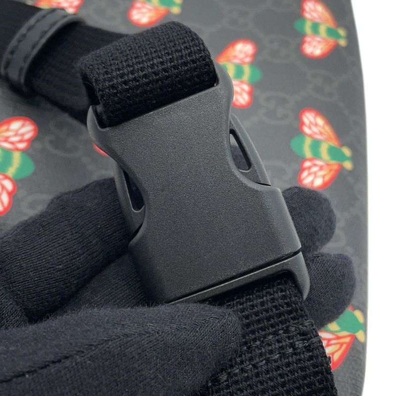 グッチ ボディバッグ ビー GGスプリーム 675181 GUCCI ウエストバッグ 黒