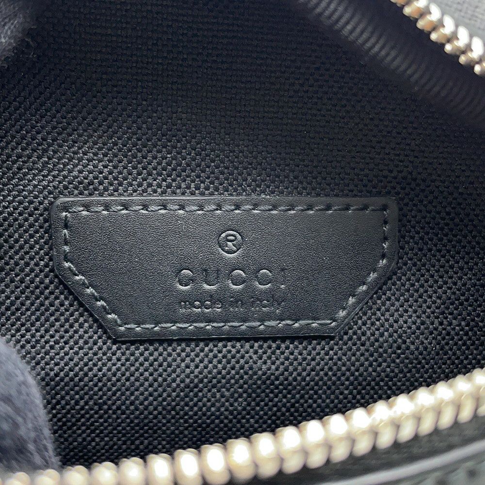 グッチ ボディバッグ ビー GGスプリーム 675181 GUCCI ウエストバッグ 黒