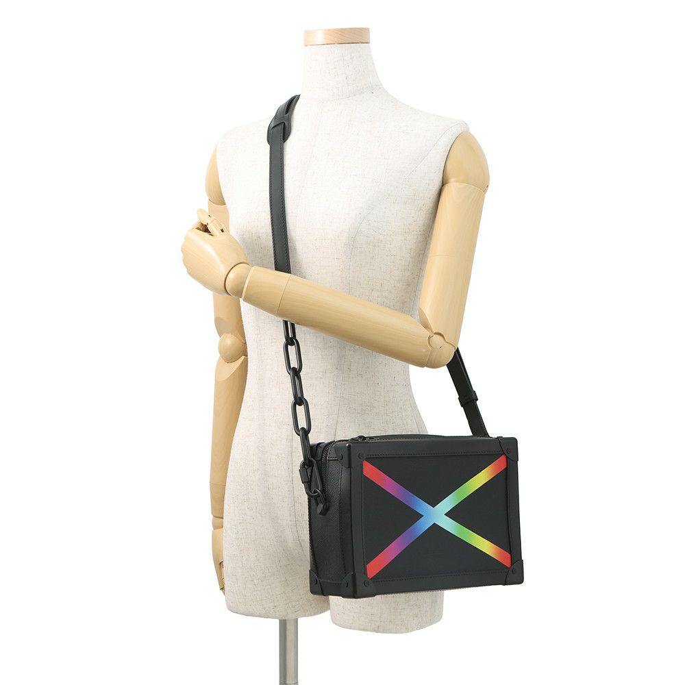 ルイヴィトン ショルダーバッグ タイガ ソフト・トランク M30341 LOUIS VUITTON 黒 ブラック メンズ 2019秋冬