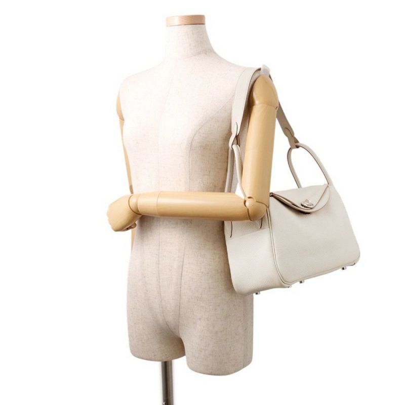 エルメス リンディ26 ベトン/シルバー金具 トリヨンクレマンス A刻印 ２wayショルダー