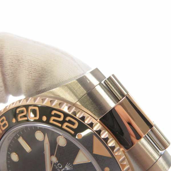 ロレックス GMTマスター2 デイト ランダムシリアル ルーレット SS/K18PGピンクゴールド 126711CHNR ROLEX 腕時計 エバーローズゴールド 黒文字盤