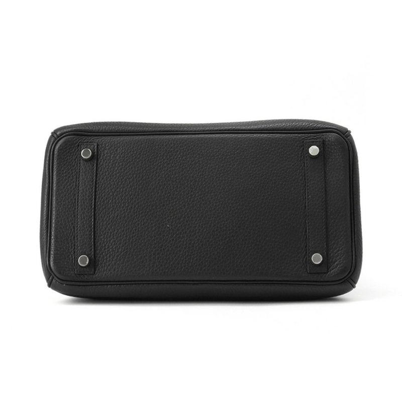 エルメス バーキン30 ブラック/シルバー金具 トリヨンクレマンス □N刻印 HERMES Birkin ハンドバッグ 黒