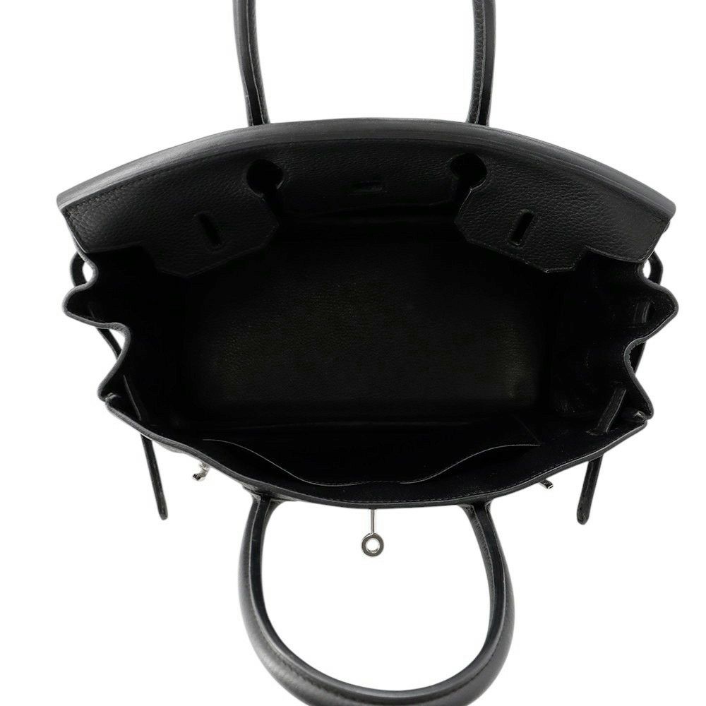 エルメス バーキン30 ブラック/シルバー金具 トリヨンクレマンス □N刻印 HERMES Birkin ハンドバッグ 黒