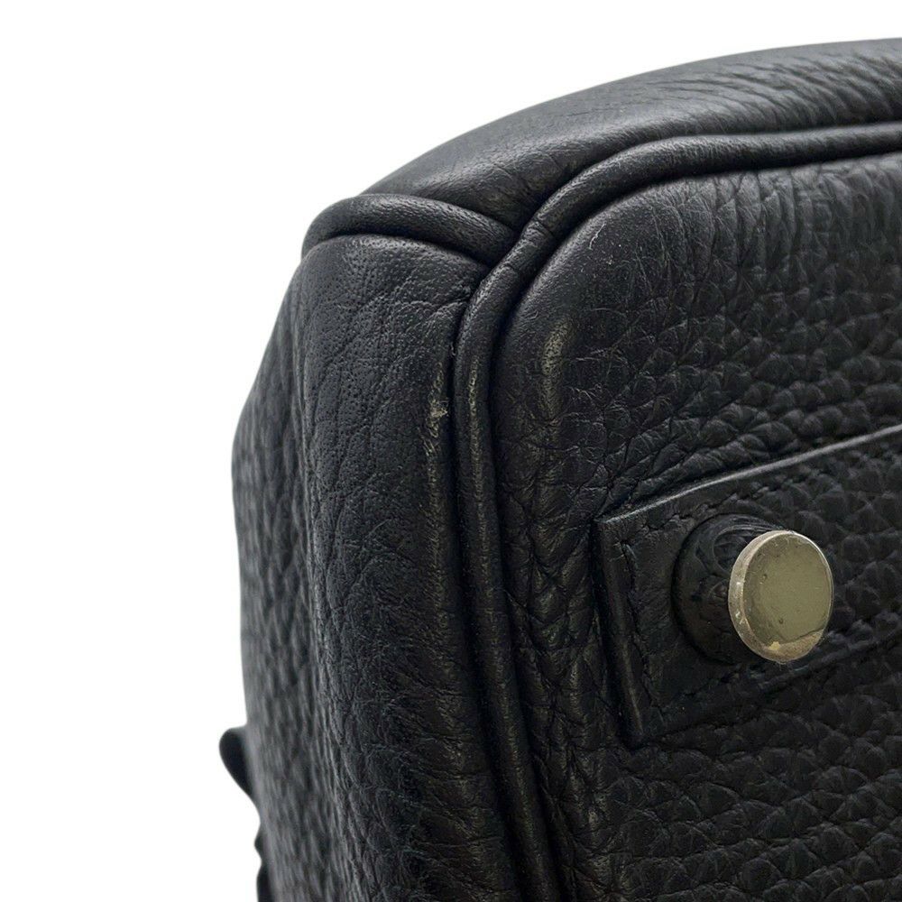 エルメス バーキン30 ブラック/シルバー金具 トリヨンクレマンス □N刻印 HERMES Birkin ハンドバッグ 黒