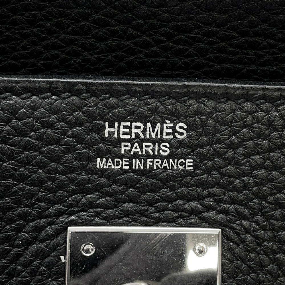 エルメス バーキン30 ブラック/シルバー金具 トリヨンクレマンス □N刻印 HERMES Birkin ハンドバッグ 黒