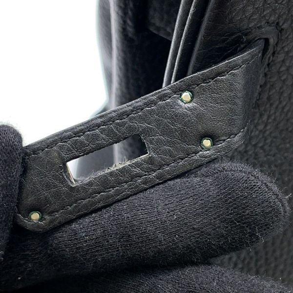 エルメス バーキン30 ブラック/シルバー金具 トリヨンクレマンス □N刻印 HERMES Birkin ハンドバッグ 黒