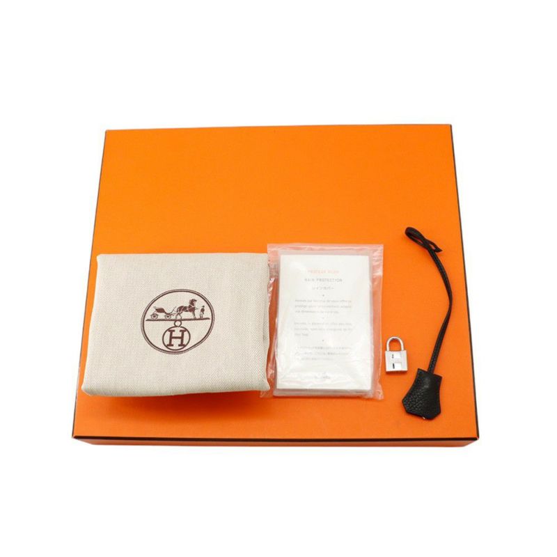 エルメス バーキン30 ブラック/シルバー金具 トリヨンクレマンス □N刻印 HERMES Birkin ハンドバッグ 黒