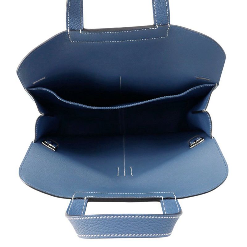 エルメス ハンドバッグ アルザン31 ブルーアガット/シルバー金具 トリヨンクレマンス X刻印 ２wayショルダー