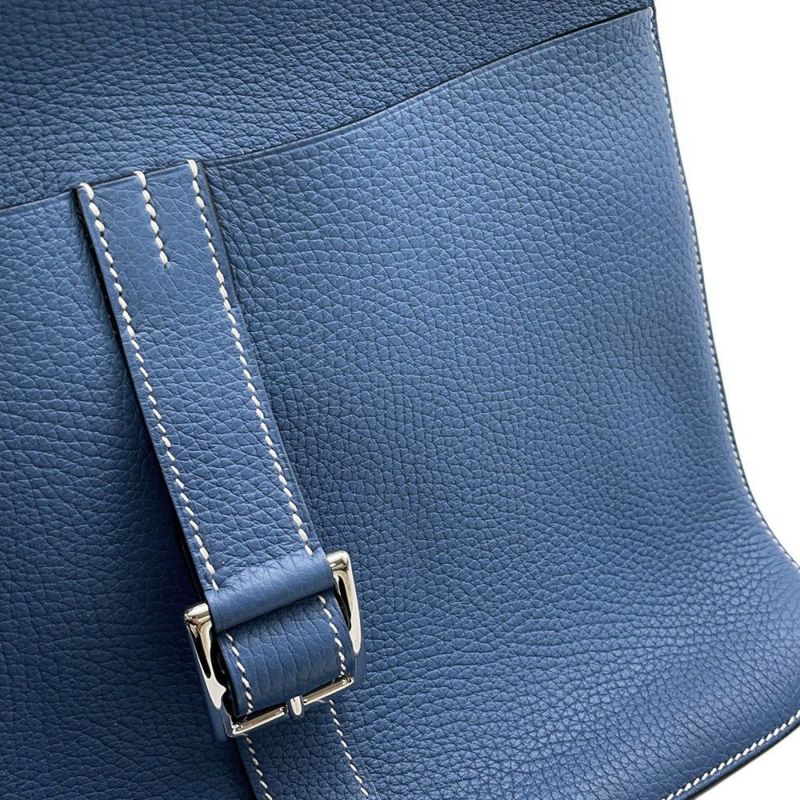 エルメス ハンドバッグ アルザン31 ブルーアガット/シルバー金具 トリヨンクレマンス X刻印 ２wayショルダー